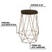 Kit 2 Banqueta Decorativa Rubel Base Gold Suede Marrom G41 - Gran Belo
