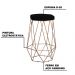 Kit 2 Banqueta Decorativa Rubel Base Gold Suede Preto G41 - Gran Belo
