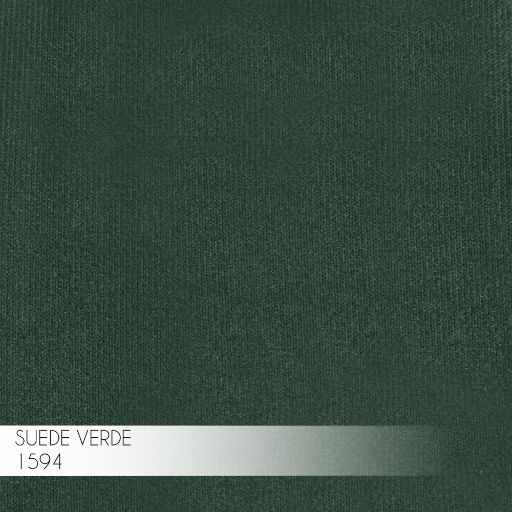 Kit 2 Banqueta Decorativa Rubel Base Gold Suede Verde G41 - Gran Belo
