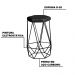 Kit 2 Banqueta Decorativa Rubel Base Preta PU Sintético Preto G41 - Gran Belo