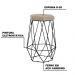 Kit 2 Banqueta Decorativa Rubel Base Preta Suede Bege G41 - Gran Belo