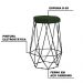 Kit 2 Banqueta Decorativa Rubel Base Preta Suede Verde G41 - Gran Belo