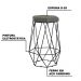 Kit 2 Banqueta Decorativa Rubel Base Preta Veludo Cinza G41 - Gran Belo
