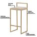 Kit 2 Banqueta Decorativa Selena Base Gold Veludo Bege G41 - Gran Belo