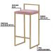 Kit 2 Banqueta Decorativa Selena Base Gold Veludo Rosê G41 - Gran Belo