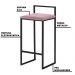 Kit 2 Banqueta Decorativa Selena Base Preta Veludo Rosê G41 - Gran Belo