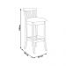 Kit 2 Banquetas Alta Madeira Maciça Pontes Linho Off White/Imbuia G42 - Gran Belo