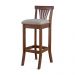 Kit 2 Banquetas Alta Madeira Maciça Pontes Linho Off White/Imbuia G42 - Gran Belo