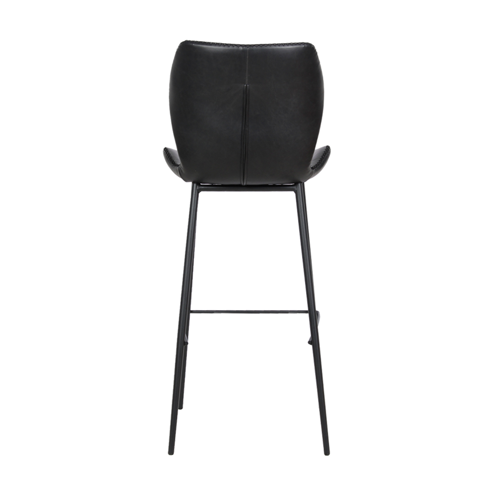Kit 2 Banquetas Base Aço Fixa Naboo PU Preto G56 - Gran Belo