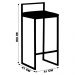 Kit 2 Banquetas Decorativa Jasmine Base Preto Suede Marrom G41 - Gran Belo