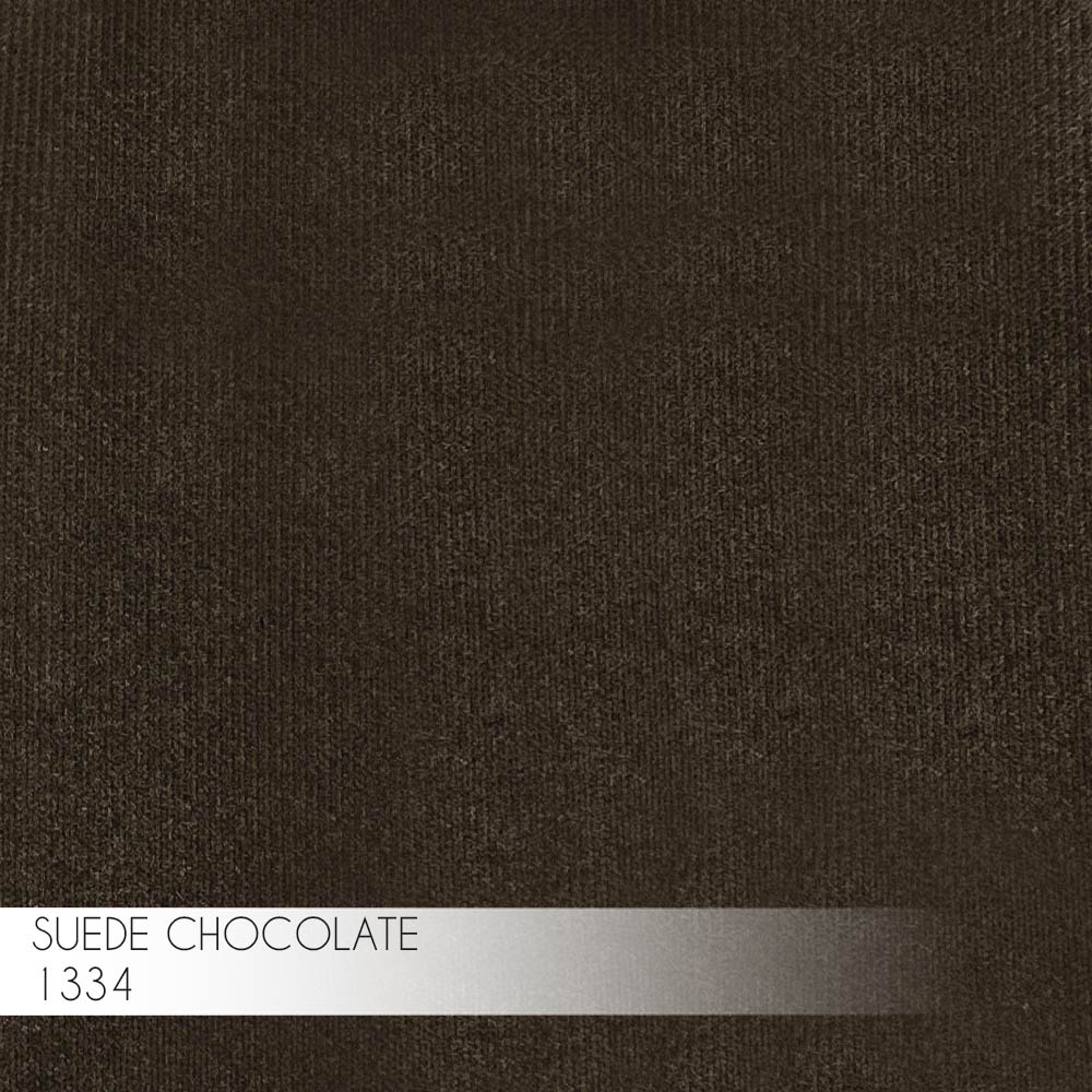 Kit 2 Banquetas Decorativa Jasmine Base Preto Suede Marrom G41 - Gran Belo