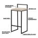 Kit 2 Banquetas Decorativa Jasmine Base Preto Veludo Bege G41 - Gran Belo