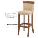 Kit 2 Banquetas Decorativas Sala de Jantar Milena Linho Bege G42 - Gran Belo