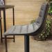 Kit 2 Banquetas Decorativas Travis PU com Regulagem de Altura Base Disco c/Apoio Para os Pés Preto G56 - Gran Belo