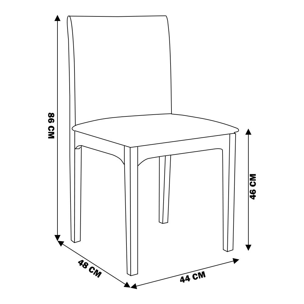 Kit 2 Cadeira Decorativa Sala de Jantar Steve Amêndoa G55 - Gran Belo