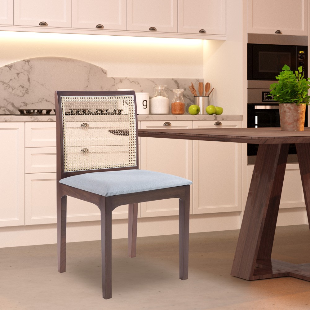 Kit 2 Cadeira Decorativa Sala de Jantar Steve Amêndoa G55 - Gran Belo