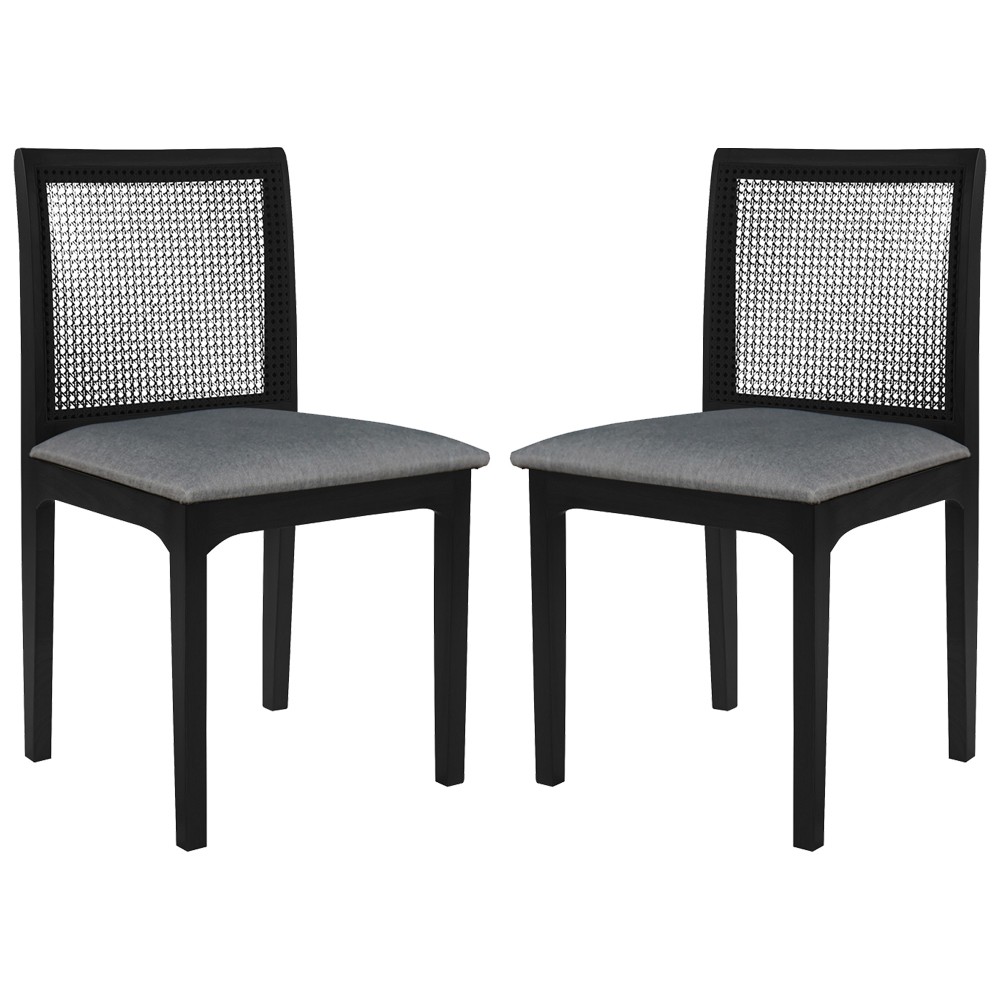 Kit 2 Cadeira Decorativa Sala de Jantar Steve Ébano G55 - Gran Belo