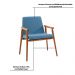 Kit 2 Cadeiras Decorativa Sala de Jantar Sidnei Linho Azul G17 - Gran Belo