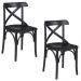 Kit 2 Cadeiras Decorativas Crift Preto - Gran Belo