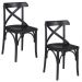 Kit 2 Cadeiras Decorativas Crift Preto G54 - Gran Belo