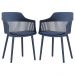 Kit 2 Cadeiras Decorativas Para Sala de Estar Sócrates Azul Marinho G56 - Gran Belo