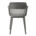 Kit 2 Cadeiras Decorativas Prescott Sala de Jantar PP/PU Cinza G56 - Gran Belo