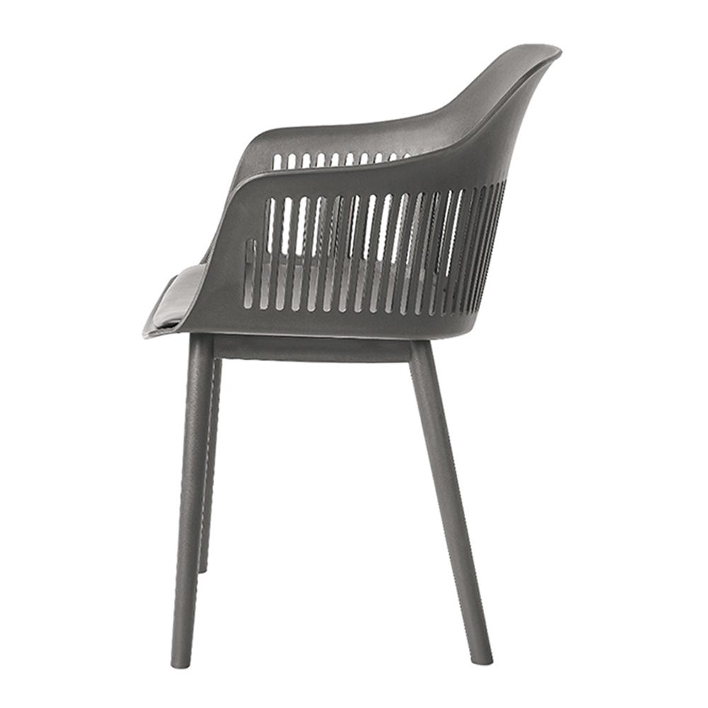 Kit 2 Cadeiras Decorativas Prescott Sala de Jantar PP/PU Cinza G56 - Gran Belo