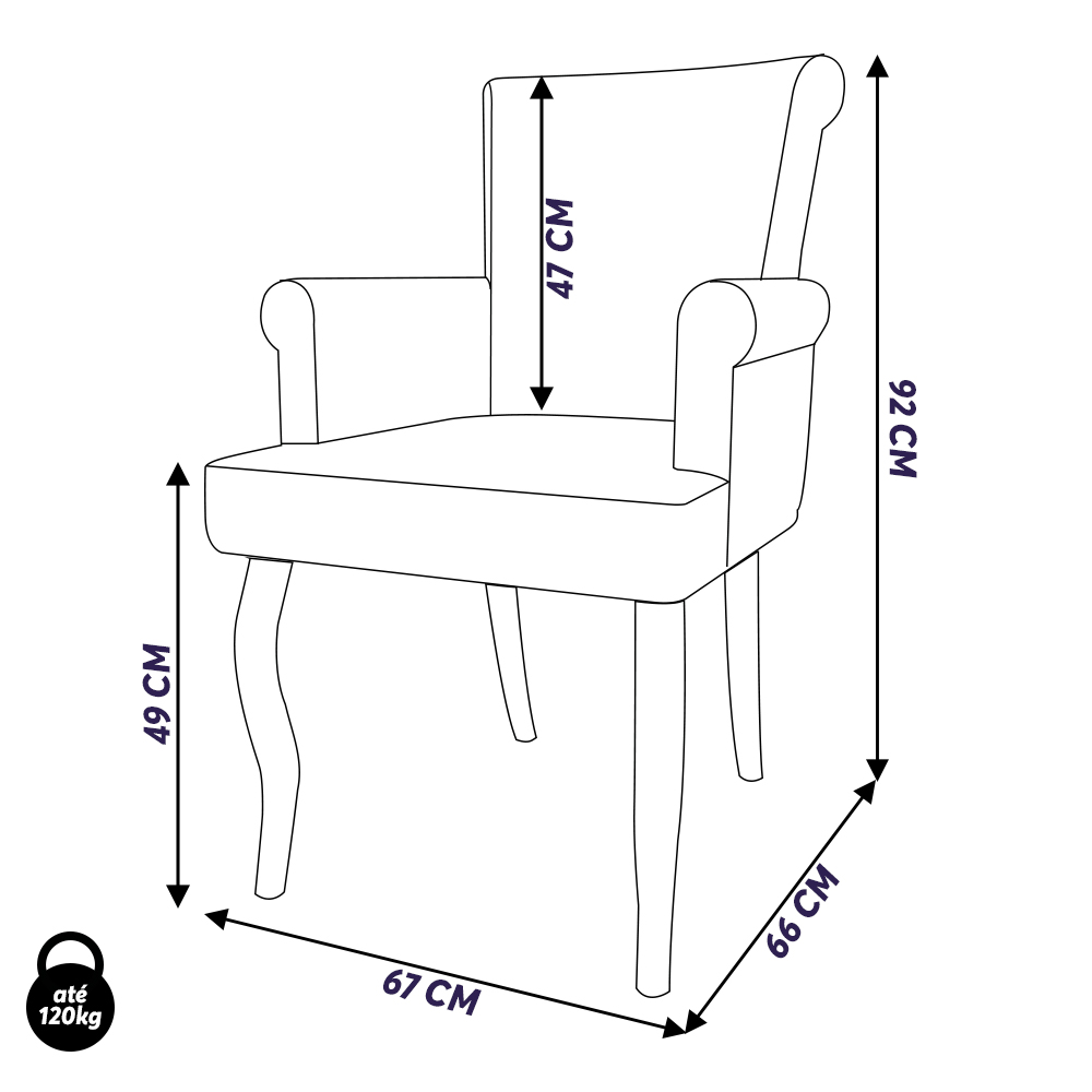Kit 2 Cadeiras Decorativas Sala De Jantar Belford Madeira Veludo Preto G48 - Gran Belo