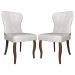 Kit 2 Cadeiras Decorativas Sala De Jantar Duque Madeira Linho Cinza G48 - Gran Belo