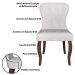 Kit 2 Cadeiras Decorativas Sala De Jantar Duque Madeira Linho Cinza G48 - Gran Belo
