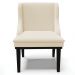 Kit 2 Cadeiras Decorativas Sala de Jantar Base Fixa de Madeira Firenze Linho Bege/Preto G19 - Gran Belo