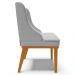 Kit 2 Cadeiras Decorativas Sala de Jantar Base Fixa de Madeira Firenze Linho Cinza/Castanho G19 - Gran Belo