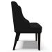 Kit 2 Cadeiras Decorativas Sala de Jantar Base Fixa de Madeira Firenze Linho Preto G19 - Gran Belo