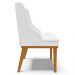 Kit 2 Cadeiras Decorativas Sala de Jantar Base Fixa de Madeira Firenze PU Branco Brilho/Castanho G19 - Gran Belo
