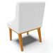 Kit 2 Cadeiras Decorativas Sala de Jantar Base Fixa de Madeira Firenze PU Branco Fosco/Castanho G19 - Gran Belo