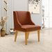 Kit 2 Cadeiras Decorativas Sala de Jantar Base Fixa de Madeira Firenze PU Nozes/Castanho G19 - Gran Belo