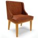 Kit 2 Cadeiras Decorativas Sala de Jantar Base Fixa de Madeira Firenze PU Nozes/Castanho G19 - Gran Belo