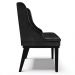 Kit 2 Cadeiras Decorativas Sala de Jantar Base Fixa de Madeira Firenze PU Preto Brilho G19 - Gran Belo