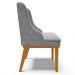 Kit 2 Cadeiras Decorativas Sala de Jantar Base Fixa de Madeira Firenze Suede Cinza/Castanho G19 - Gran Belo