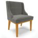Kit 2 Cadeiras Decorativas Sala de Jantar Base Fixa de Madeira Firenze Suede Grafite/Castanho G19 - Gran Belo