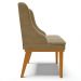 Kit 2 Cadeiras Decorativas Sala de Jantar Base Fixa de Madeira Firenze Suede Nude/Castanho G19 - Gran Belo