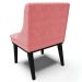 Kit 2 Cadeiras Decorativas Sala de Jantar Base Fixa de Madeira Firenze Suede Rosê/Preto G19 - Gran Belo