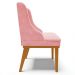 Kit 2 Cadeiras Decorativas Sala de Jantar Base Fixa de Madeira Firenze Suede Rosa Bebê/Castanho G19 - Gran Belo