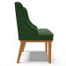Kit 2 Cadeiras Decorativas Sala de Jantar Base Fixa de Madeira Firenze Suede Verde/Castanho G19 - Gran Belo