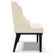 Kit 2 Cadeiras Decorativas Sala de Jantar Base Fixa de Madeira Firenze Veludo Bege/Preto G19 - Gran Belo