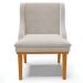 Kit 2 Cadeiras Decorativas Sala de Jantar Base Fixa de Madeira Firenze Veludo Cinza/Castanho G19 - Gran Belo