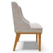 Kit 2 Cadeiras Decorativas Sala de Jantar Base Fixa de Madeira Firenze Veludo Cinza/Castanho G19 - Gran Belo