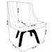 Kit 2 Cadeiras Decorativas Sala de Jantar Base Giratória de Madeira Firenze PU Nozes/Natural G19 - Gran Belo