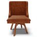 Kit 2 Cadeiras Decorativas Sala de Jantar Base Giratória de Madeira Firenze PU Nozes/Natural G19 - Gran Belo