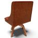 Kit 2 Cadeiras Decorativas Sala de Jantar Base Giratória de Madeira Firenze PU Nozes/Natural G19 - Gran Belo